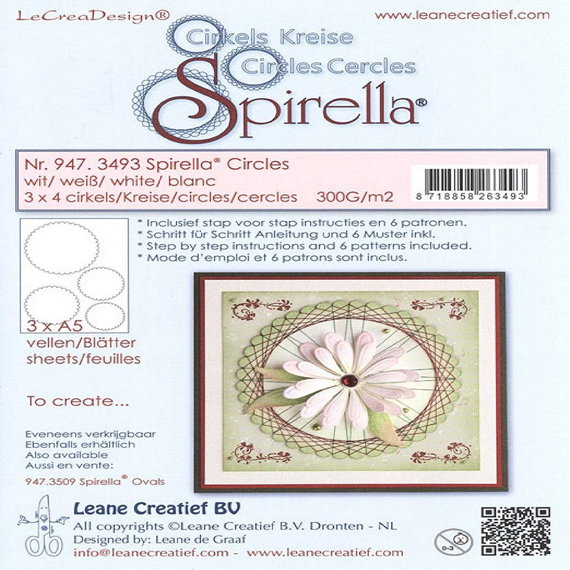 Leane Creatief Le Crea Design  Spirella Cards  12 Pre Cut Circles Image