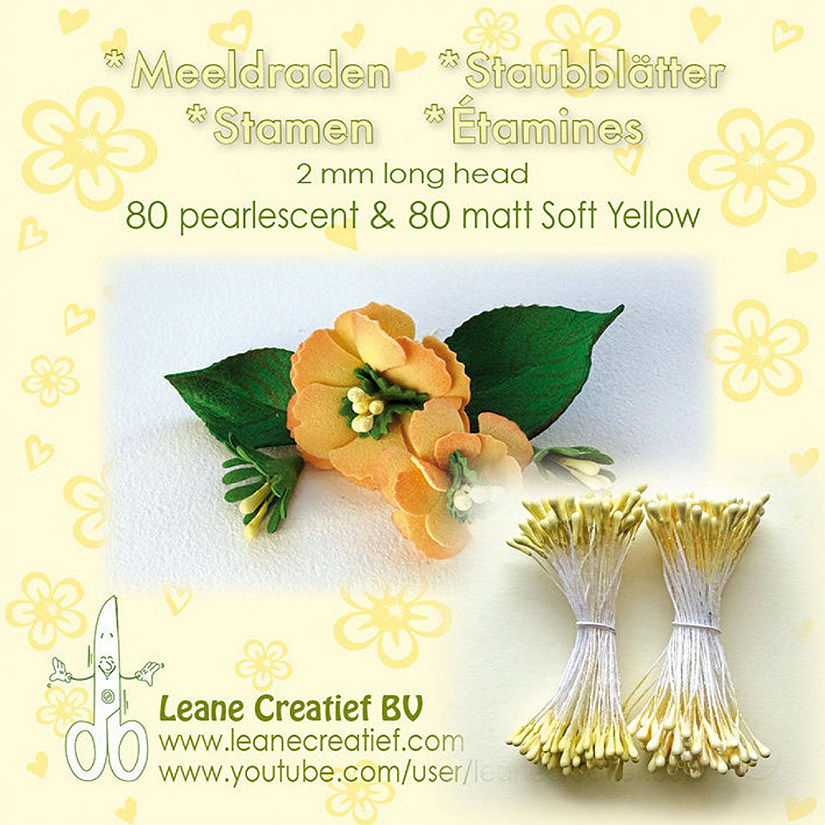Leane Creatief Stamen 2mm 80 Matte  80 Pearl Soft Yellow Image