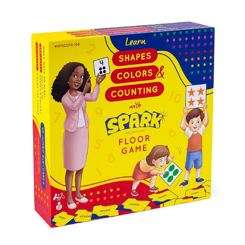 Learn Shapes, Colors and Counting Memory Matching Cards Floor Game Image
