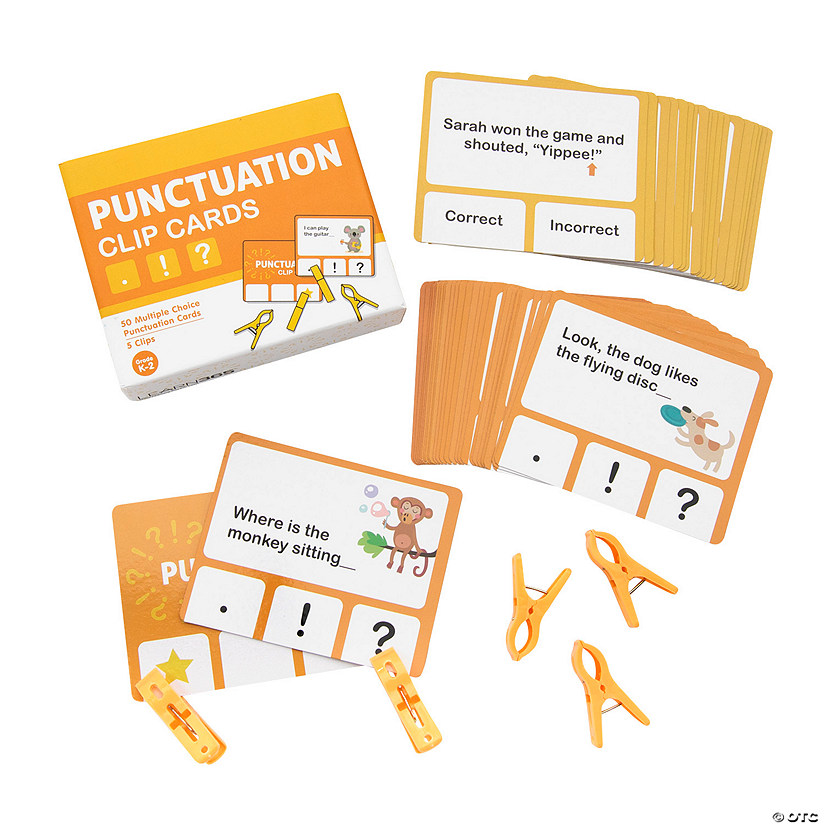 Learn365&#8482; Punctuation Clip Cards - 56 Pc. Image