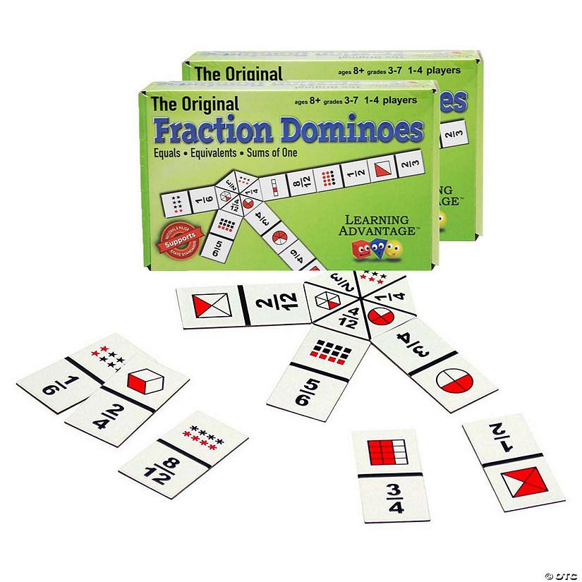 Learning Advantage The Original Fraction Dominoes, 2 Sets Image