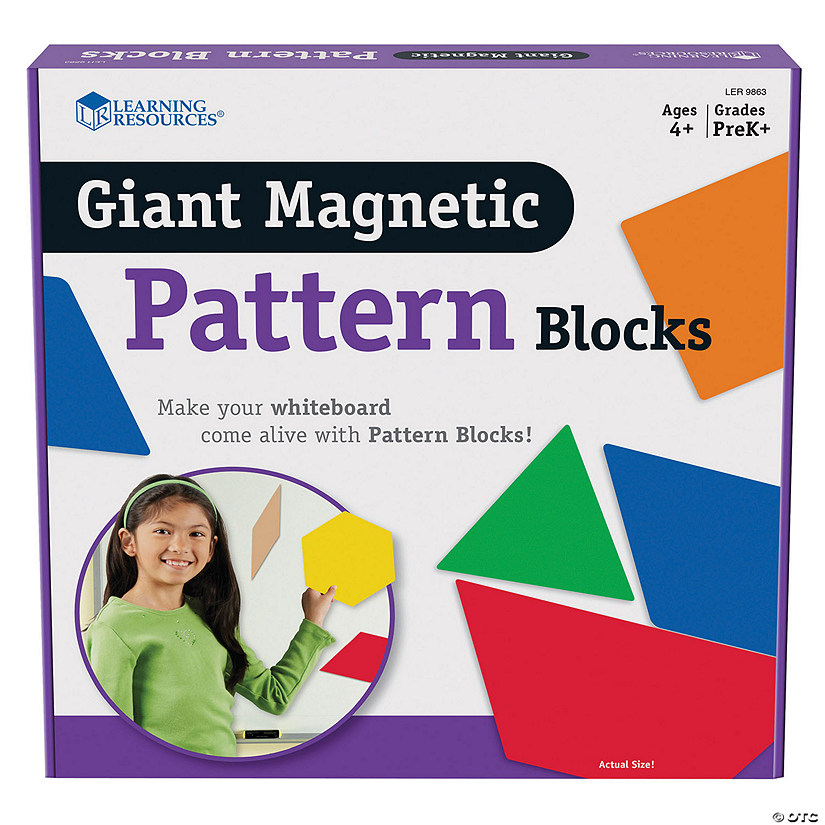 Learning Resources Giant Magnetic Pattern Blocks Image