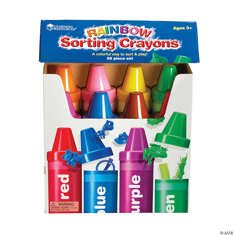 Learning Resources Rainbow Sorting Crayons - 56 Piece Set Image