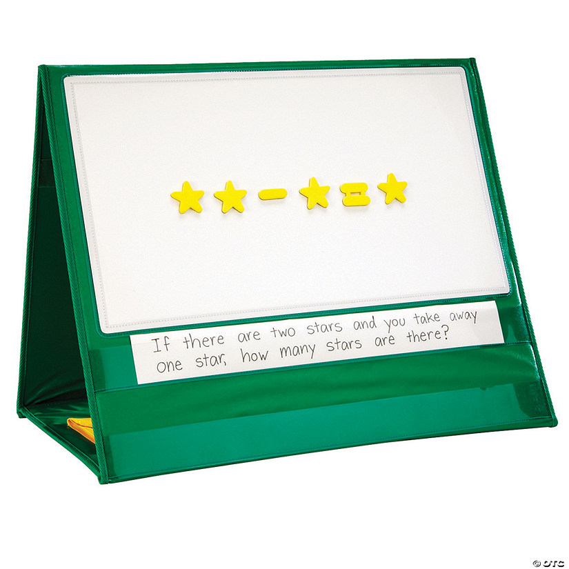 Learning Resources Write-On/Wipe-off Magnetic Demonstration Double-Sided Tabletop Pocket Chart Image