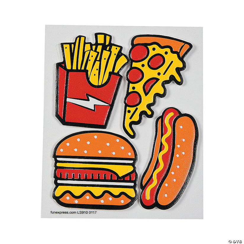 Leather Food Stickers - 6 Pc. Image
