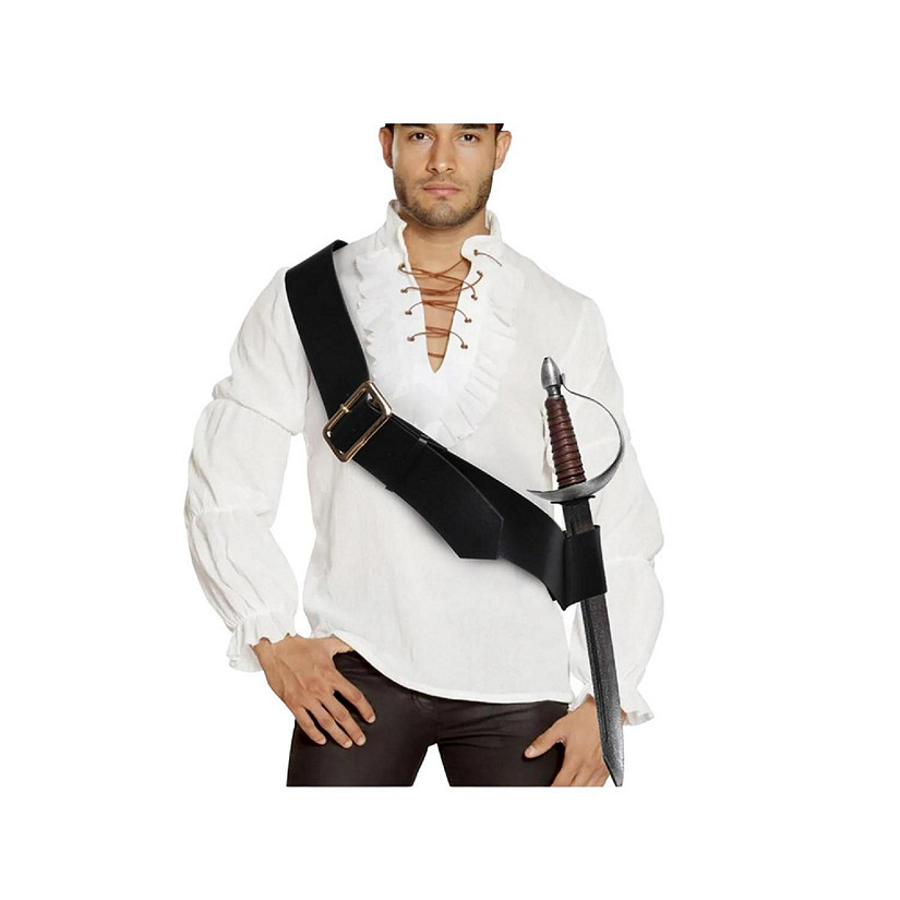 Leatherlike Cross Strap Sword Holder Adult Costume Accessory  Adjustable Image