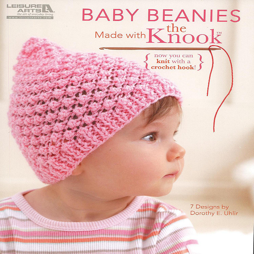 Leisure Arts Baby Beanies Made W/Knook Knit Bk Image