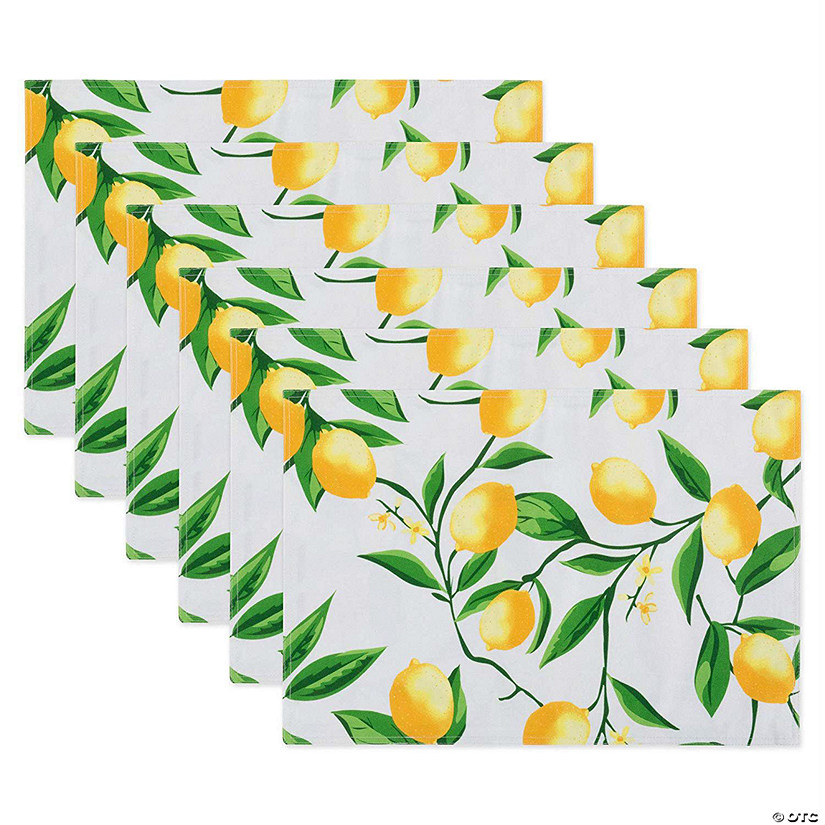 Lemon Bliss Print Outdoor  Placemat (Set Of 6) Image
