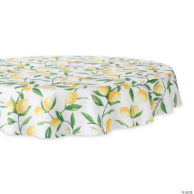 Lemon Bliss Print Outdoor Tablecloth 60 Round Image