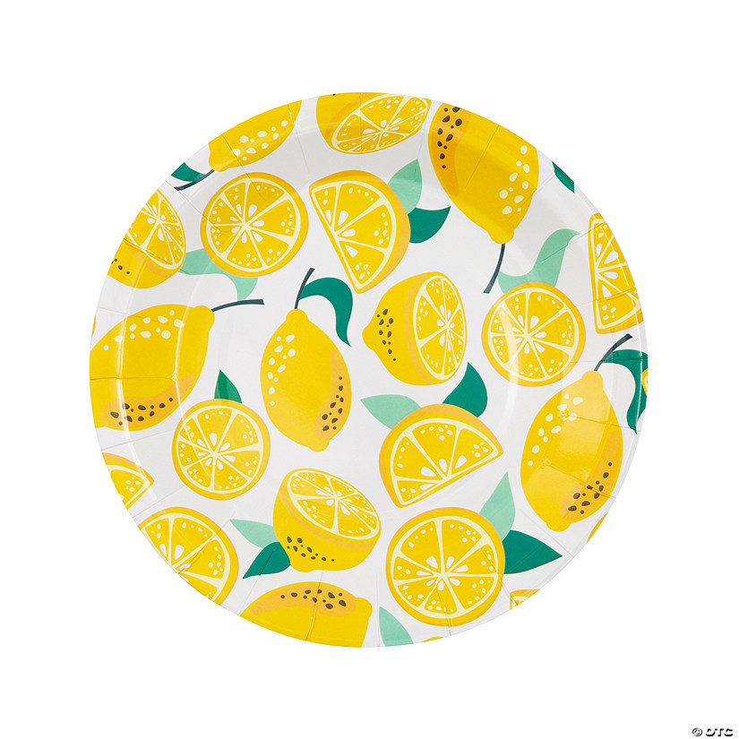 Lemon Party Paper Dinner Plates - 8 Ct. Image