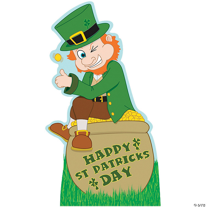 Leprechaun with Pot of Gold Cardboard Stand-Up Image