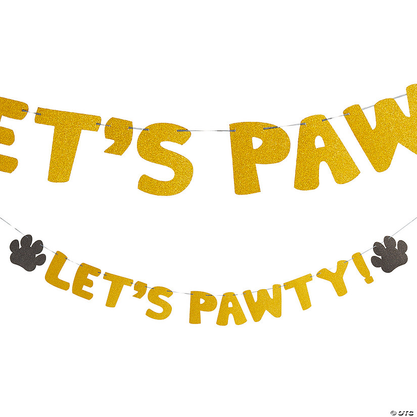 Let&#8217;s Pawty Glitter Garland Image