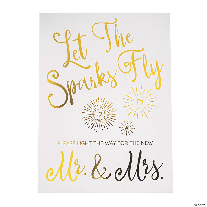 Let Sparks Fly Sparkler Sign Image