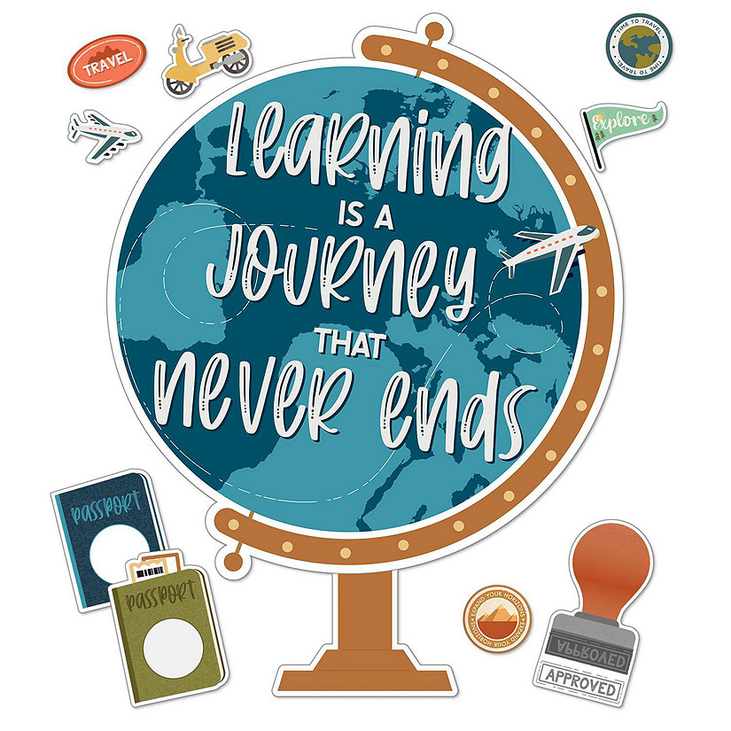 Let's Explore Learning Is a Journey Bulletin Board Set Image