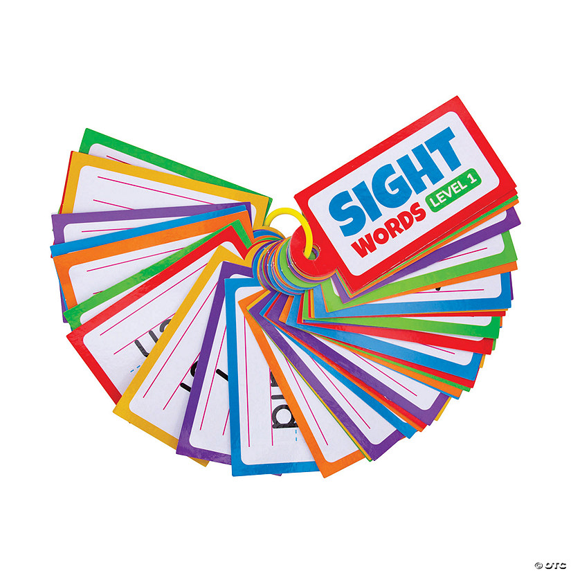 Level 1 Sight Word Cards on a Ring - 6 Pc. Image