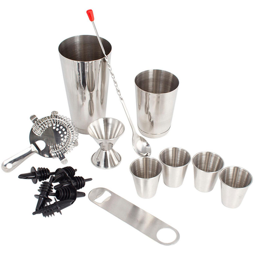 Lexi Home 16 pc. Stainless Steel Barware Tool Set Image