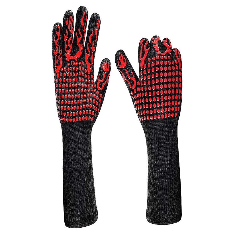 Lexi Home 18 inch Extreme Heat Resistant Grill Gloves - 1 Pair Image