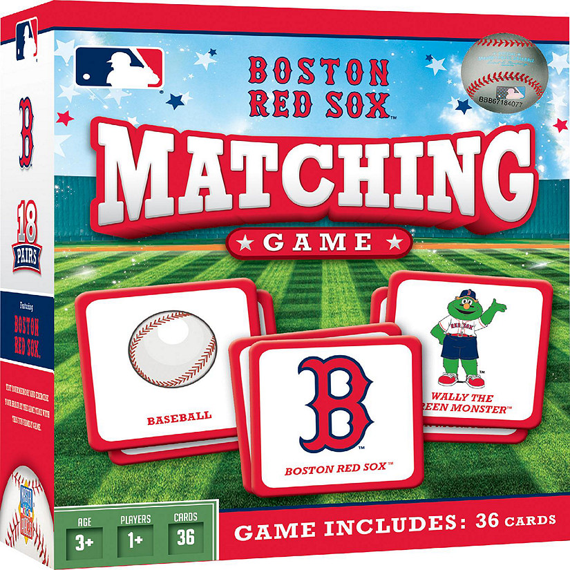 Licensed MLB Boston Red Sox Matching Game for Kids and Families Image