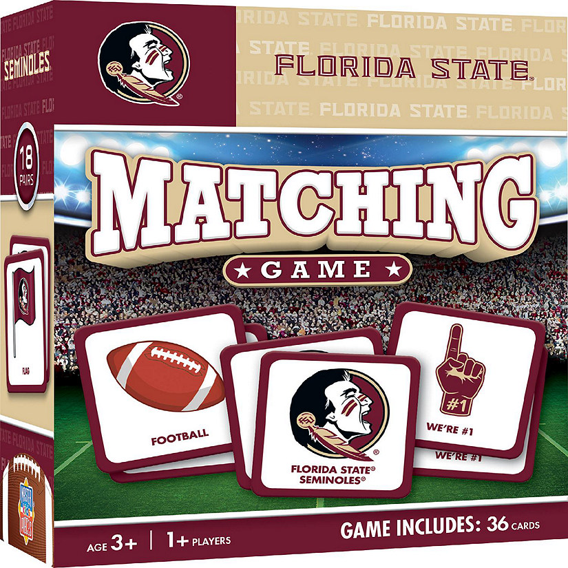 Licensed NCAA Florida State Seminoles Matching Game for Kids and Families Image