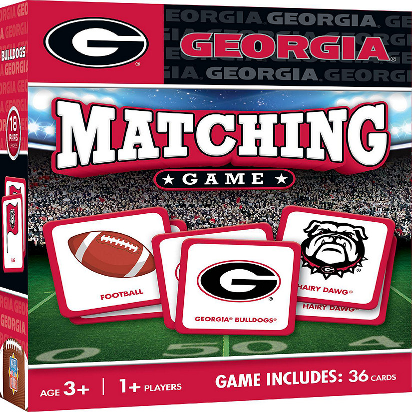 Licensed NCAA Georgia Bulldogs Matching Game for Kids and Families Image