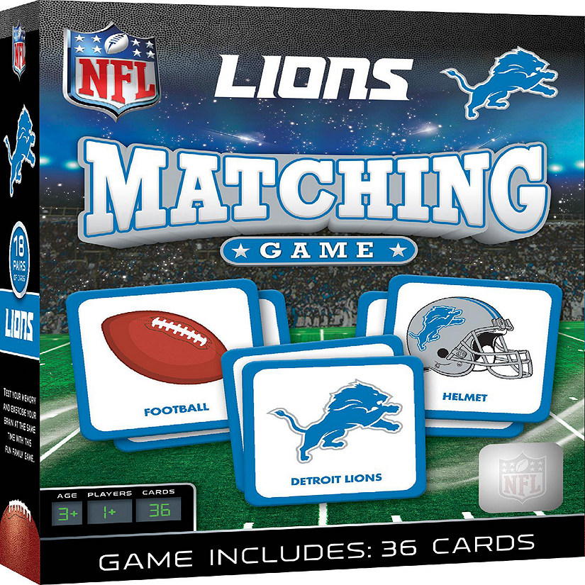 Licensed NFL Detroit Lions Matching Game for Kids and Families Image