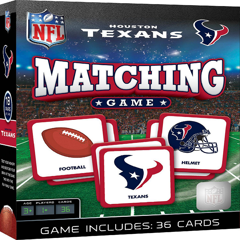 Licensed NFL Houston Texans Matching Game for Kids and Families Image