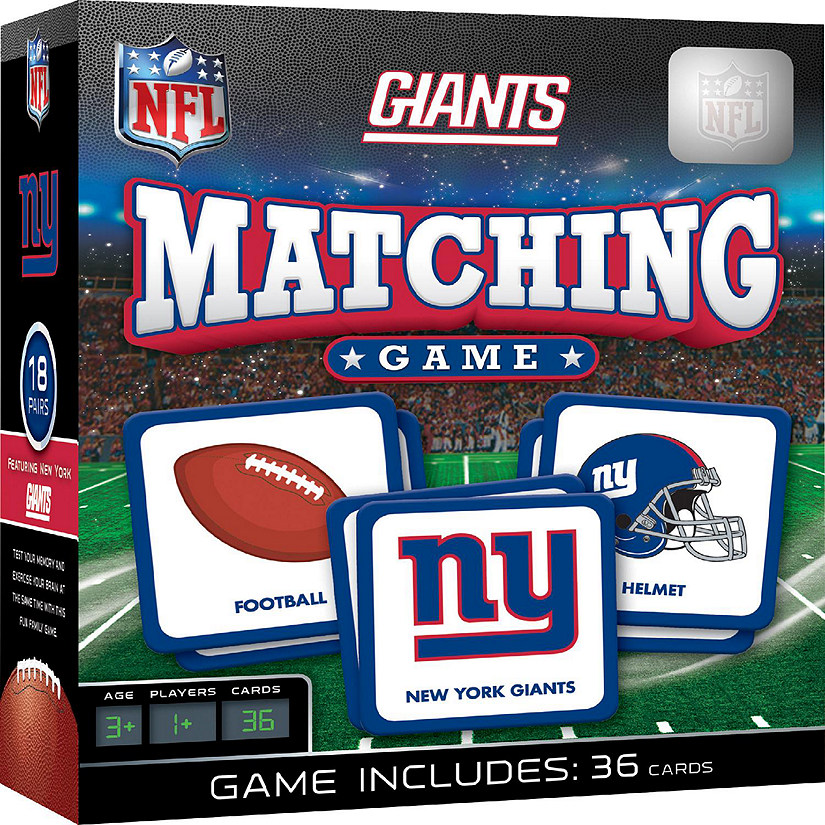 Licensed NFL New York Giants Matching Game for Kids and Families Image