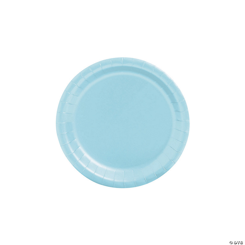 Light Blue Paper Dessert Plates - 24 Ct. Image