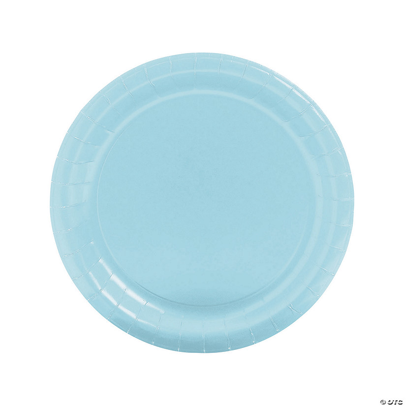 Light Blue Paper Dinner Plates - 24 Ct. Image