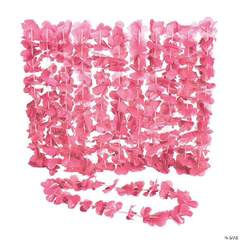 Light Pink Plastic Leis - 12 Pc. Image