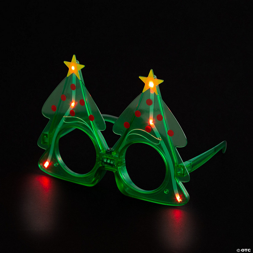 Light-Up Christmas Tree Glasses - 6 Pc. Image