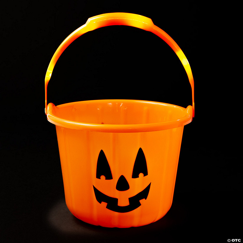 Light-Up Jack-O'-Lantern BPA-Free Plastic Trick-or-Treat Bucket Image