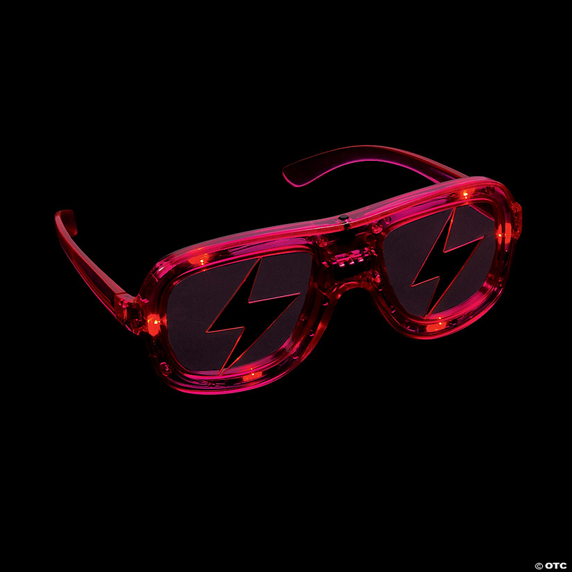 LightUp LED Lightning Bolt Shading Glasses