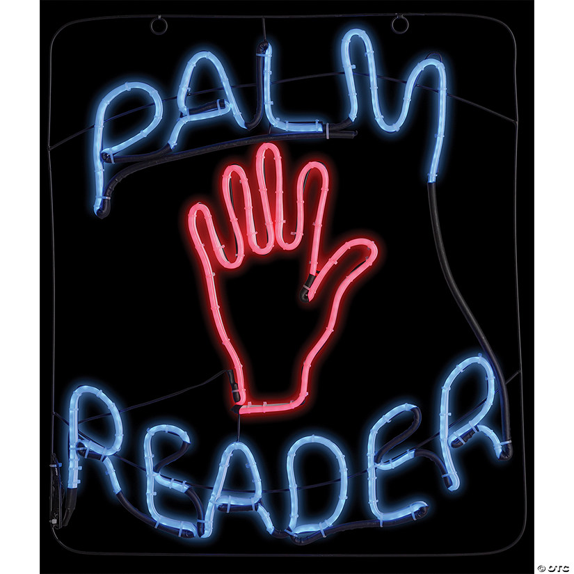 Light Up Palm Reader Sign Image