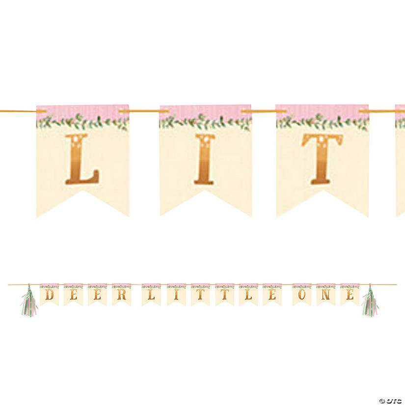 Little Deer First Birthday Party Banner Image
