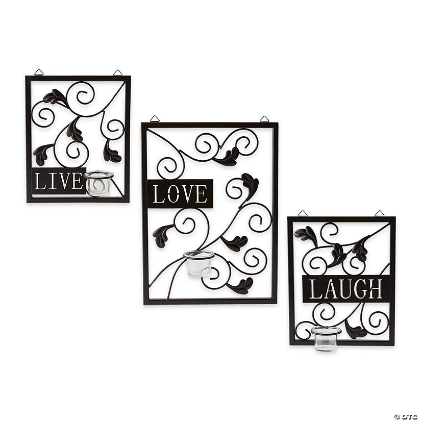 Live Love Laugh Candleholder Wall D&#233;cor 11X3X15" Image