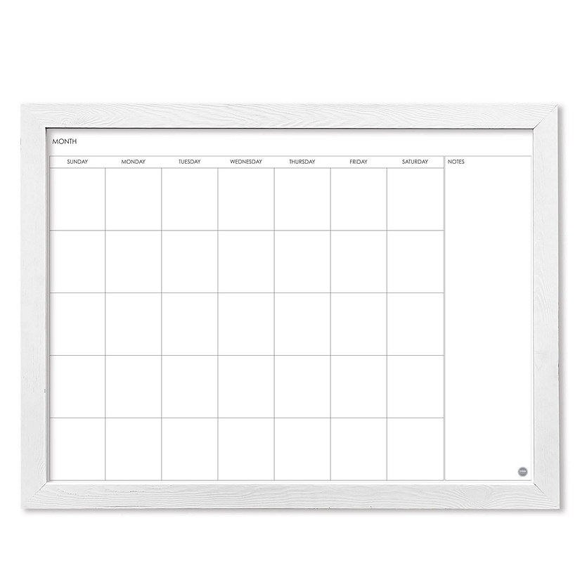 Loddie Doddie - 30x40 White Framed Magnetic Dry Erase Calendar Image