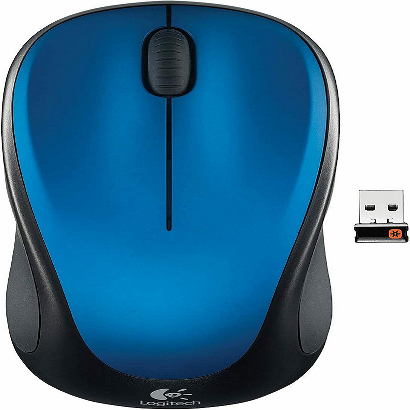 Logitech M317 Wireless Mouse With Unifying Receiver, Blue Image