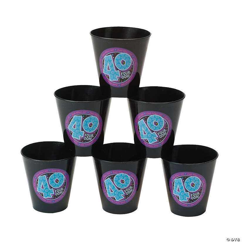Look Who&#8217;s &#8220;40&#8221; Shot Glasses Image