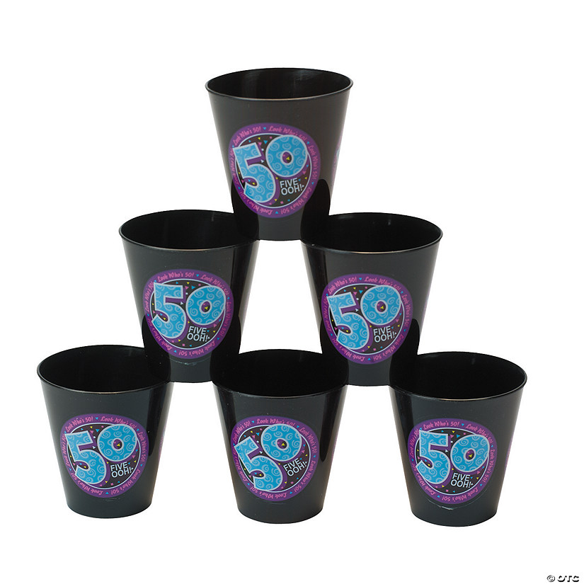 Look Who&#8217;s &#8220;50&#8221; Shot Glasses Image