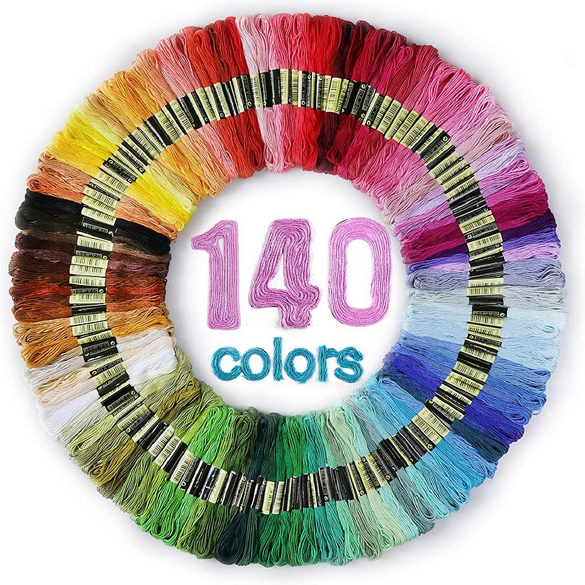 Loomini, Assorted Colors, 60 Skeins: Cross Stitch Embroidery Floss, 1 set Image