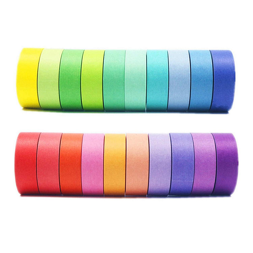 Loomini, Assorted Colors, Rainbow Washi Tape 20 Rolls, 1 set Image