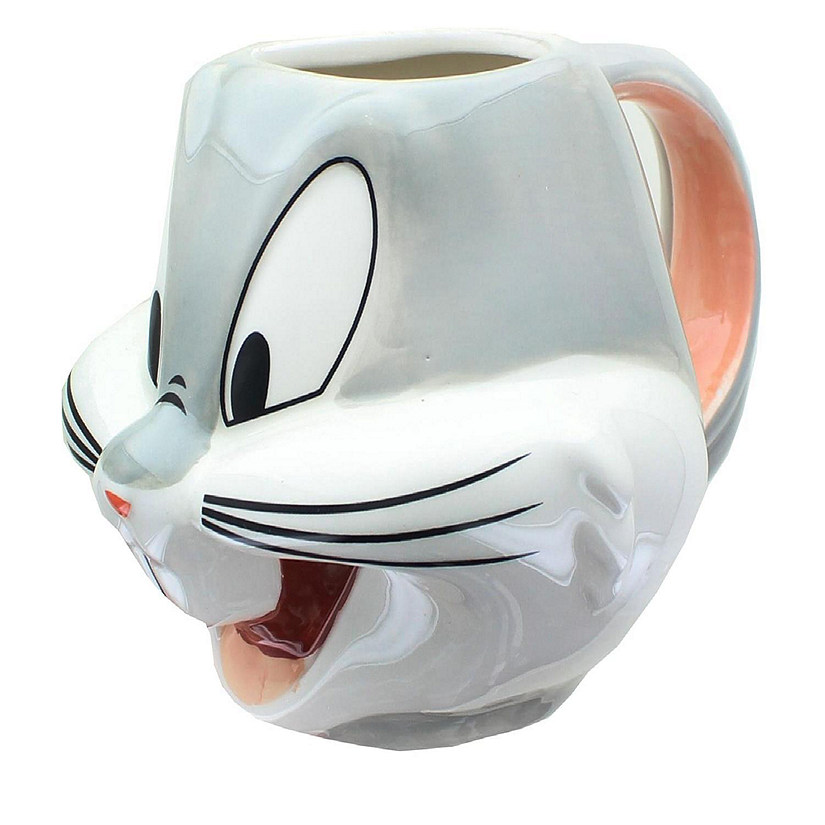 Looney Tunes Bugs Bunny Sculpted Ceramic Mug  Holds 22 Ounces Image