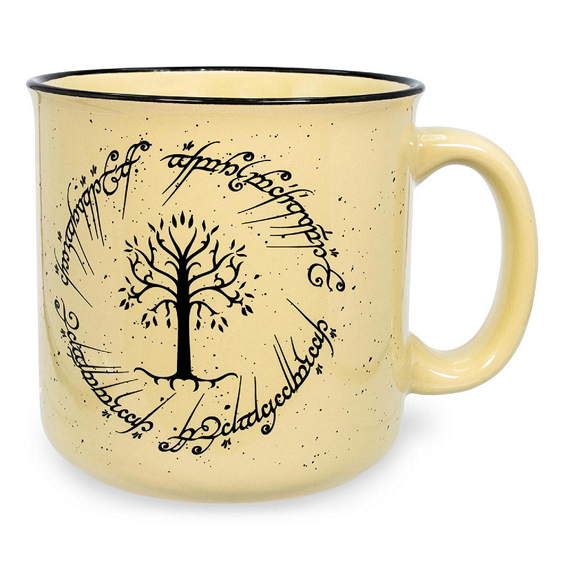 Lord of the Rings Gondor Elven Text 20oz Ceramic Camper Mug Image