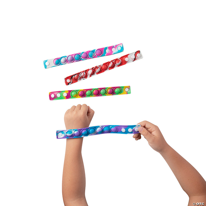 Lotsa Pops Popping Toy Bracelets on Display Cards - 24 Pc. Image