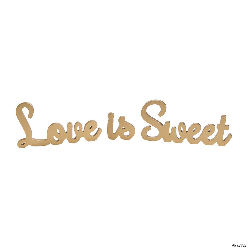 Love is Sweet Gold Table D&#233;cor Set - 3 Pc. Image