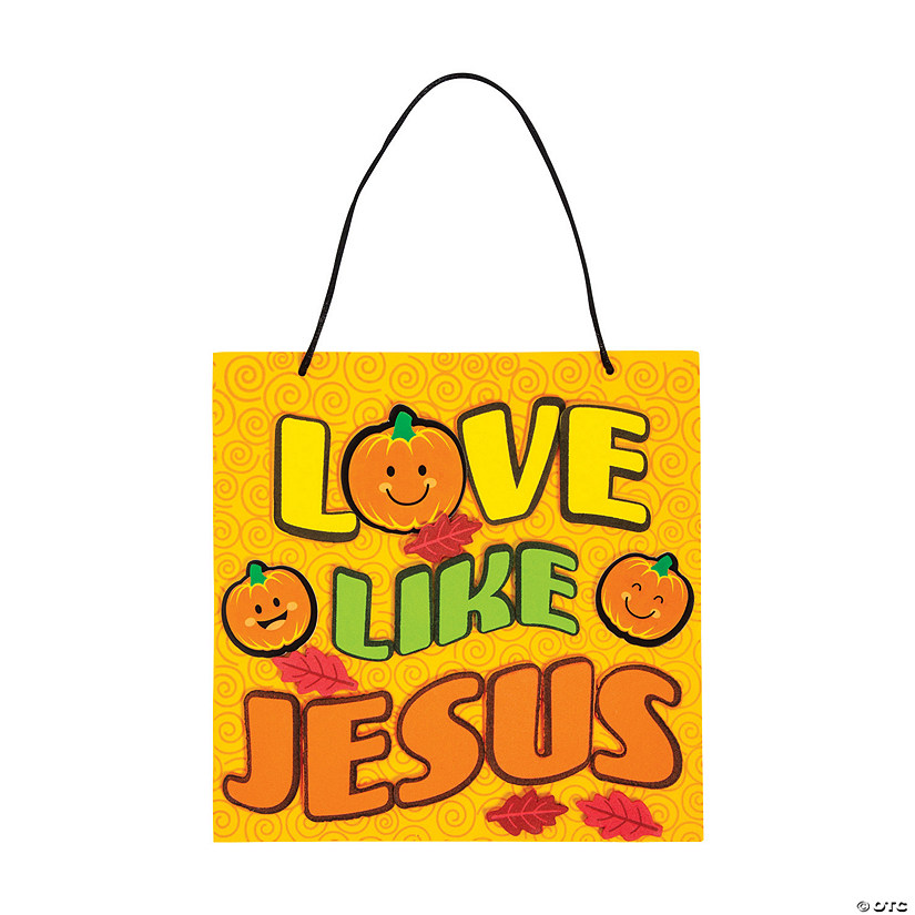 Love Like Jesus Fall Sign Craft Kit - Makes 12 Image