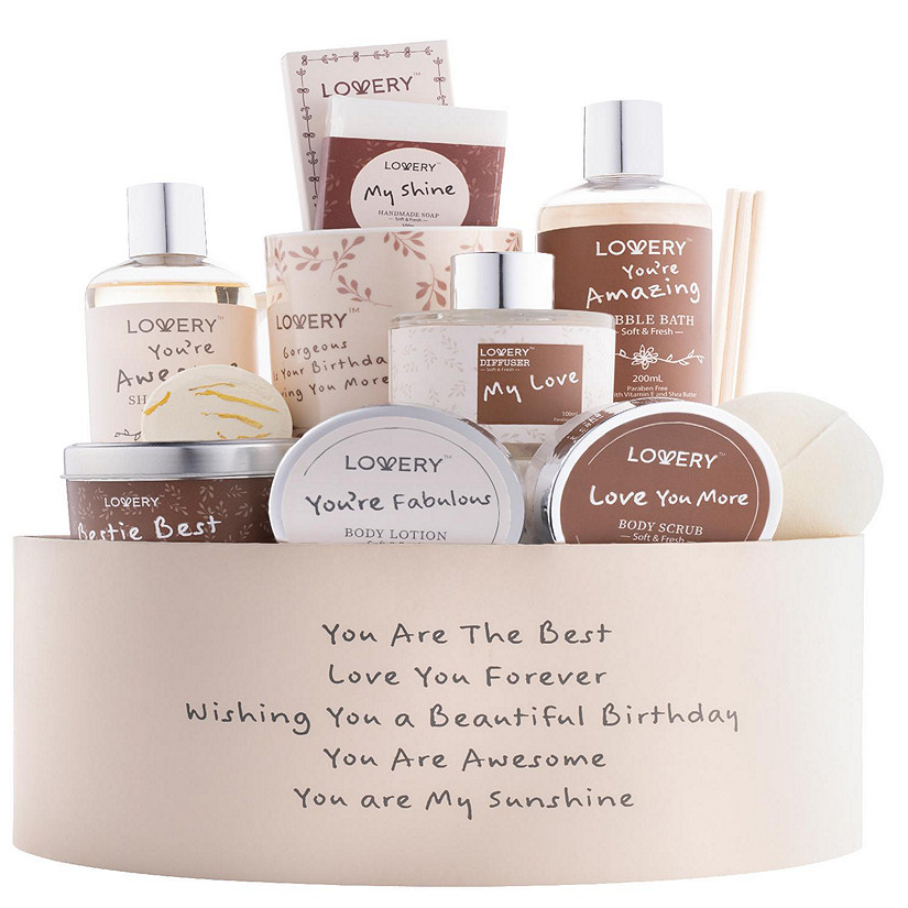 Lovery Birthday Gift Basket, Luxury Bath and Spa Gift Set for Women Image