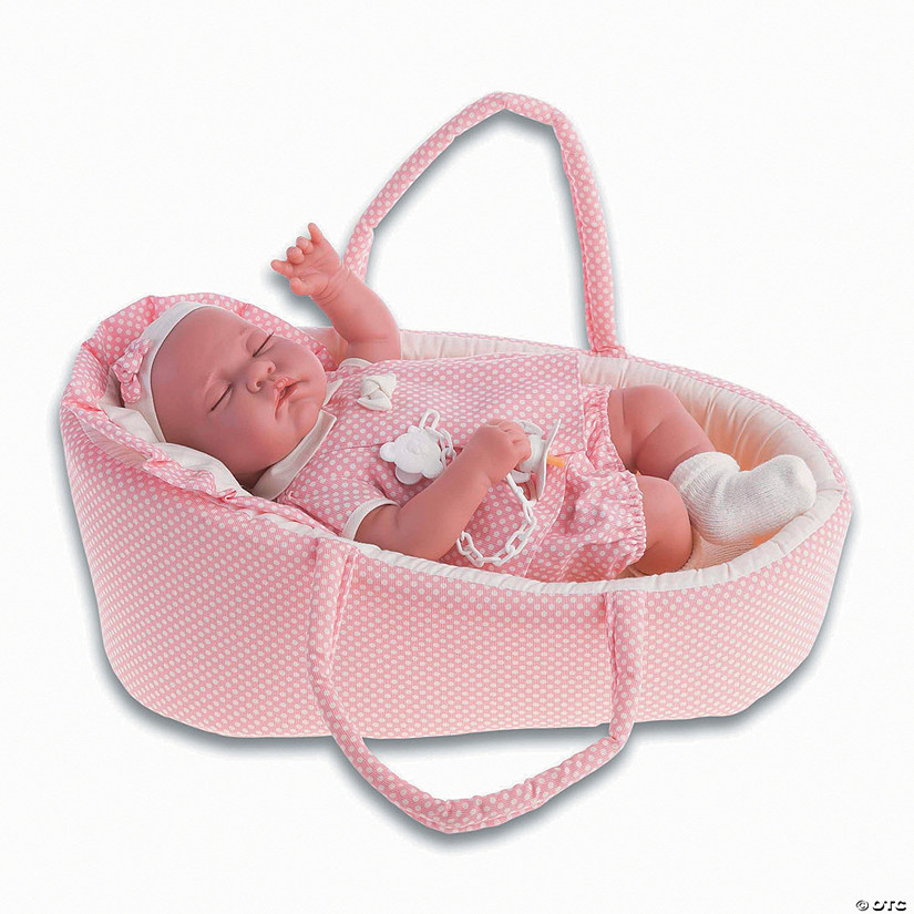 Luna Baby Girl Doll With Bassinet Image