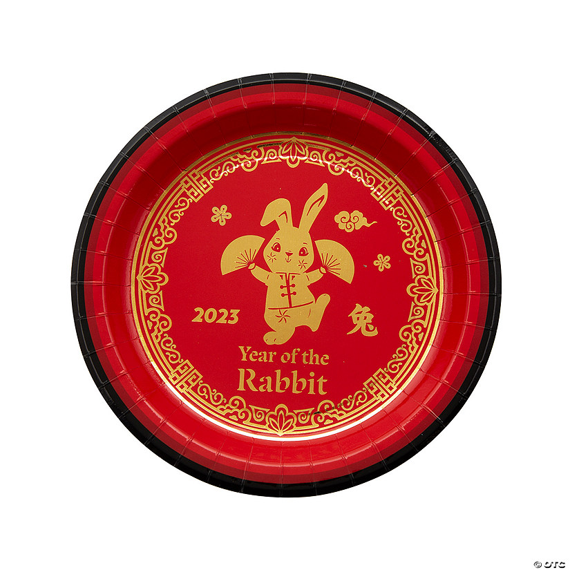 Lunar New Year of the Rabbit Dinner Plate - 8 Ct. Image